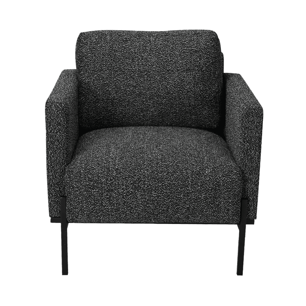 Grå lounge stol med armstöd