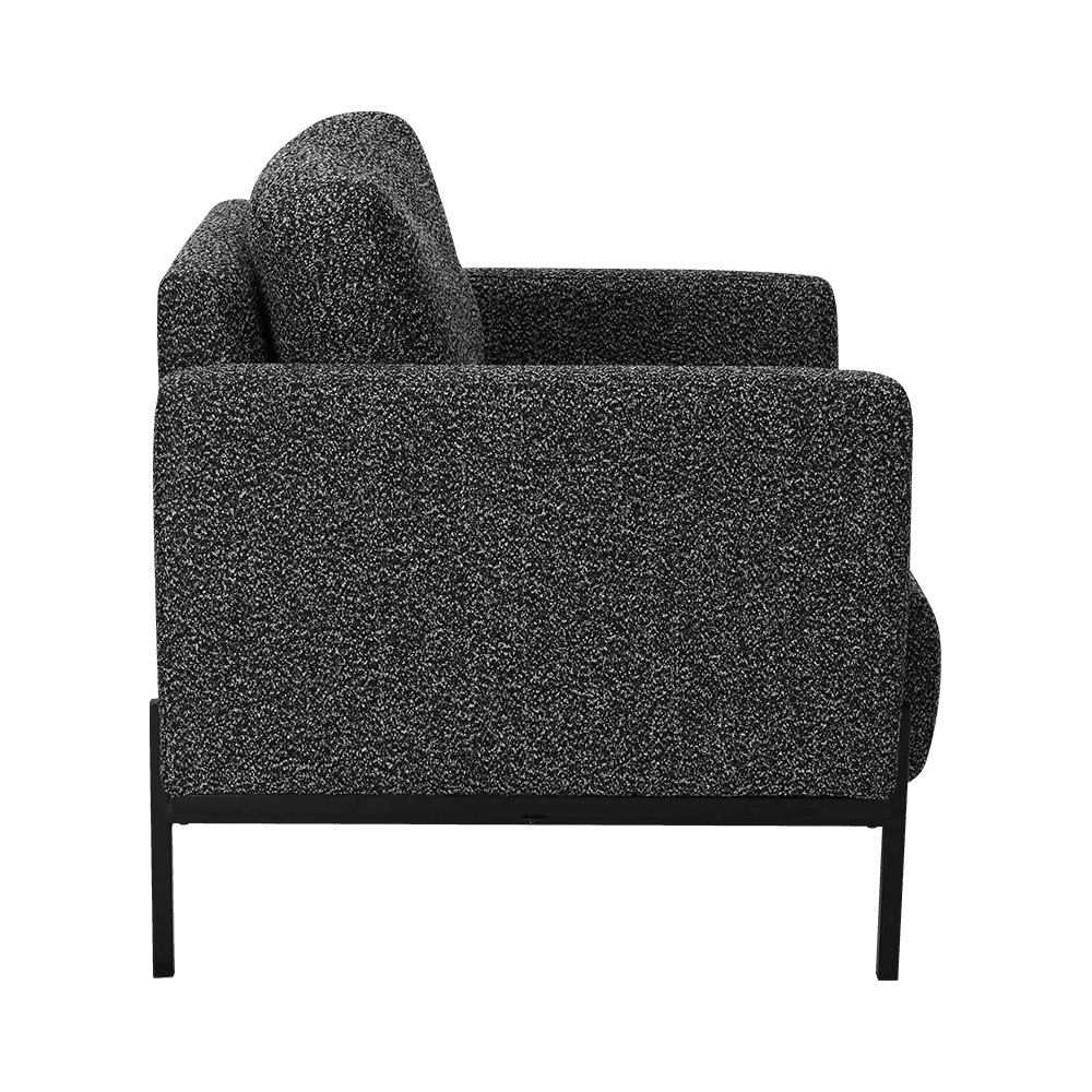 Grå lounge stol med armstöd