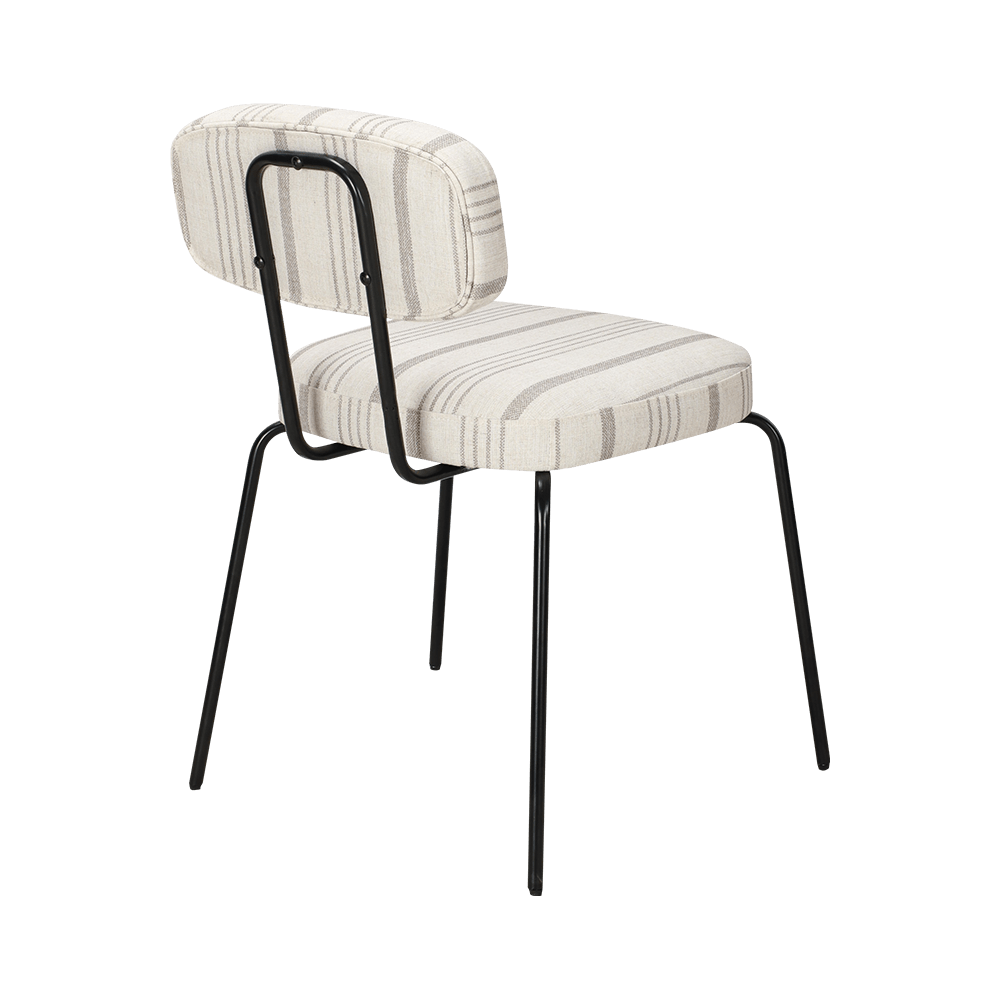 Vit modern metall matstol